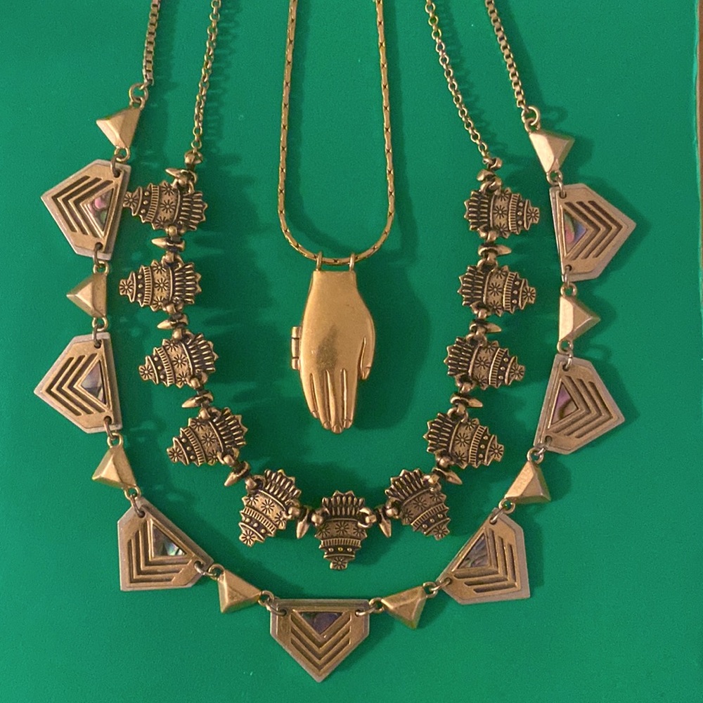 Lot of 3 Madewell and Lucky Brand Necklaces